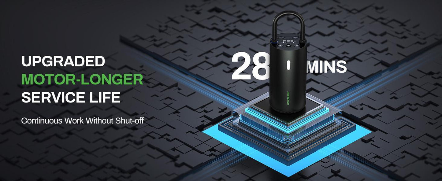 Portable Tire Air Pump LED Screen For Fast Inflation