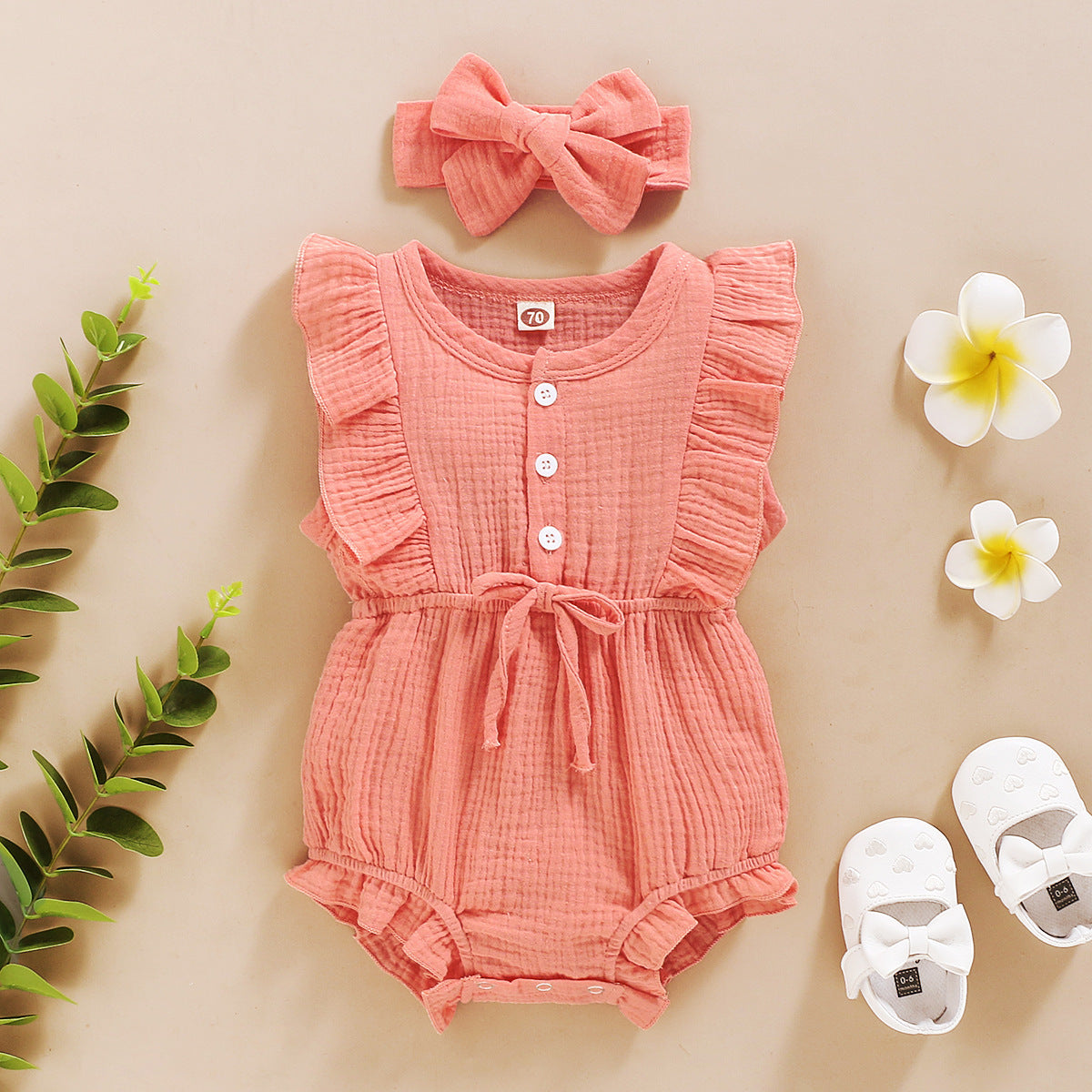 Lace Sleeve Double-Sided Ruffled