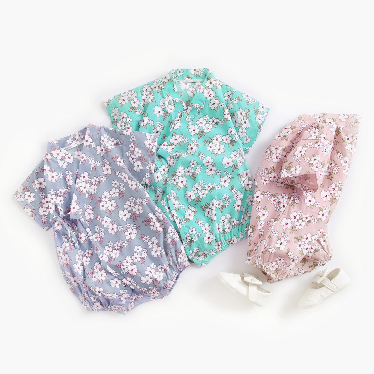 Floral Strapping Retro Japanese Yukata Bag Fart Clothes