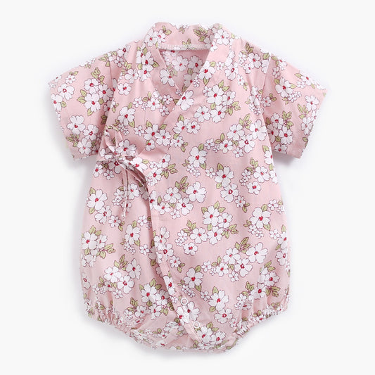 Floral Strapping Retro Japanese Yukata Bag Fart Clothes