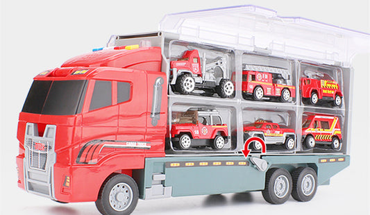 Children'S Educational Military Vehicle Model Simulation Container Truck With Sound And Light Story