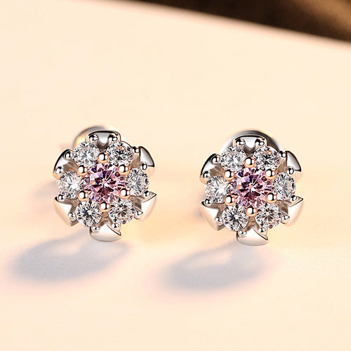 Two-Tone Gold Flower Bud Earrings