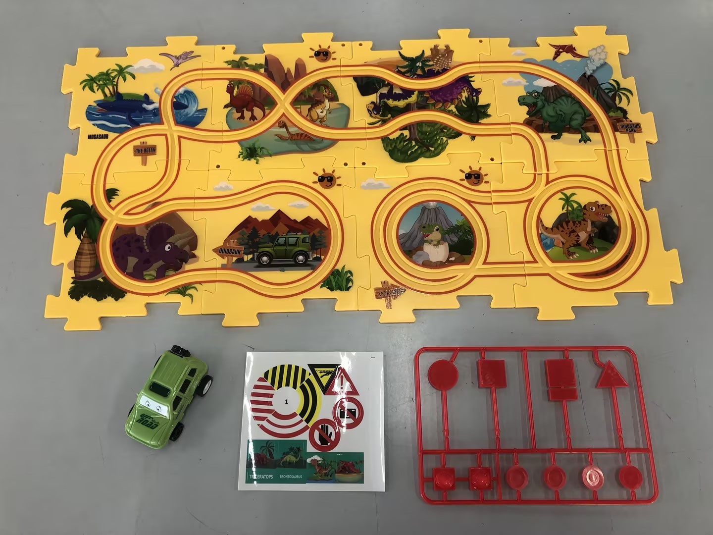 Children Puzzle Electric Car Automatic Rail City Scene Construction Education Toy Gift