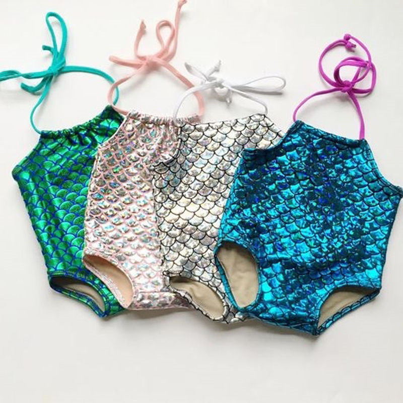 Mermaid One Piece Swimsuit Baby Girl Bikini