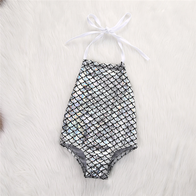 Mermaid One Piece Swimsuit Baby Girl Bikini