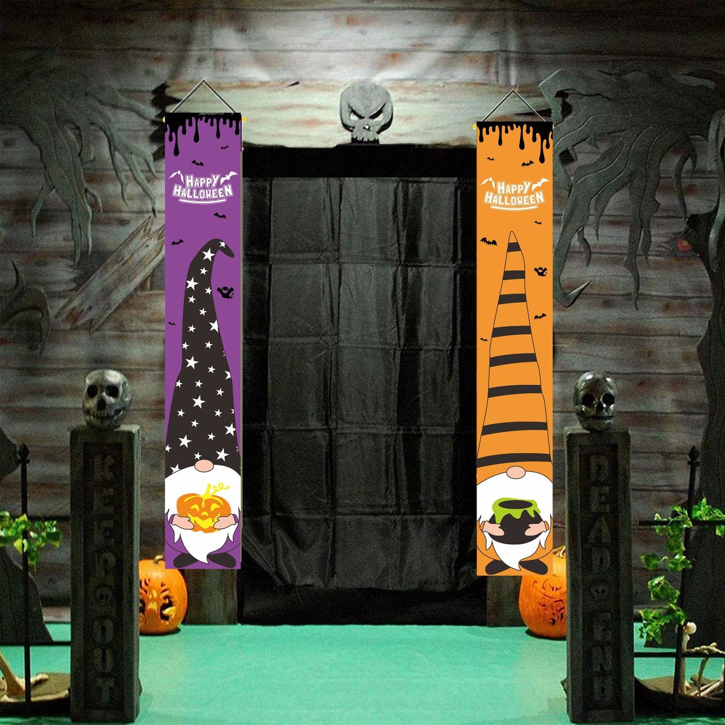 Halloween Banner Couplet Cartoon