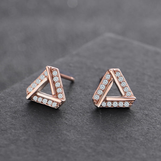 Diamond Triangle Earrings