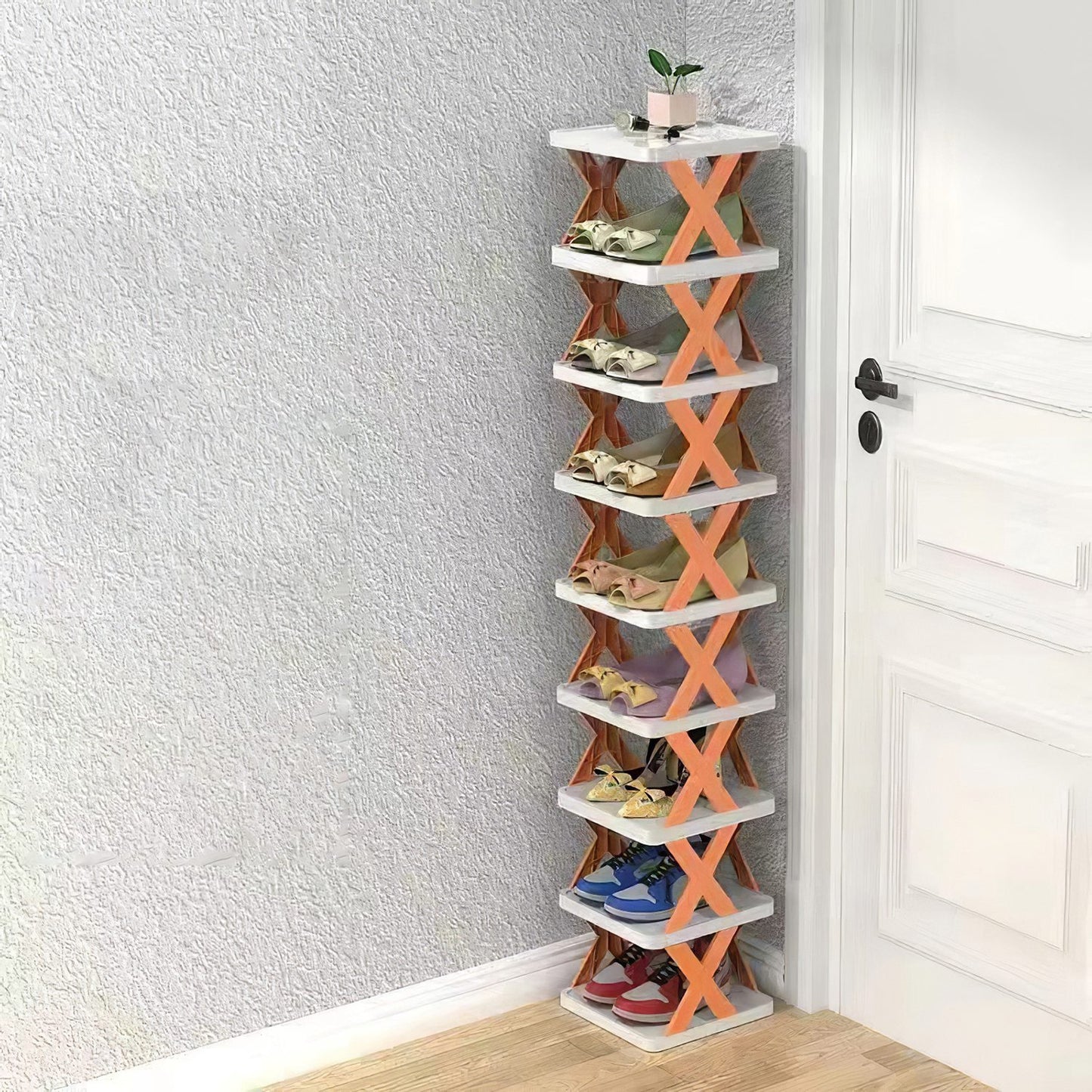 Shoe Rack Plastic Vertical Shoe Organizer