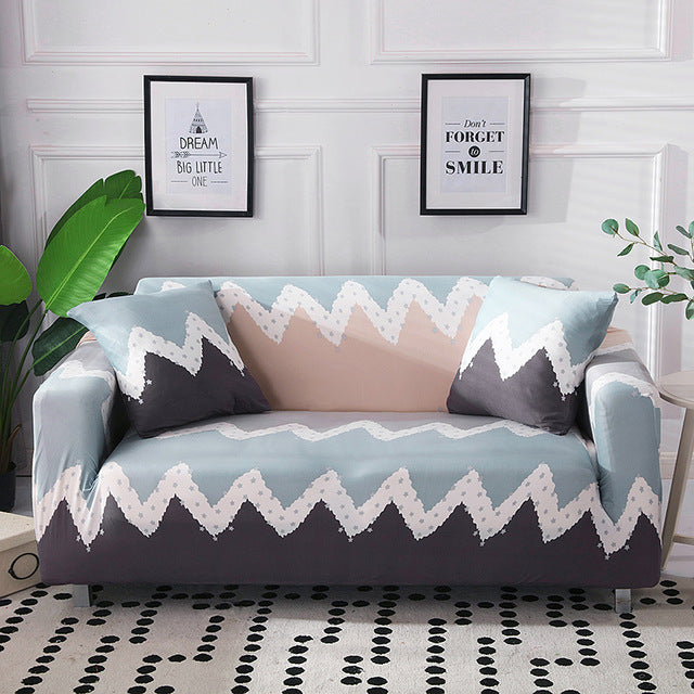 Printed cushion sofa cover