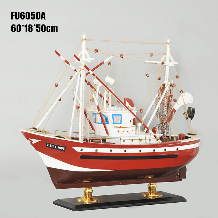 Wooden Home Accessories Fish Boat Crafts