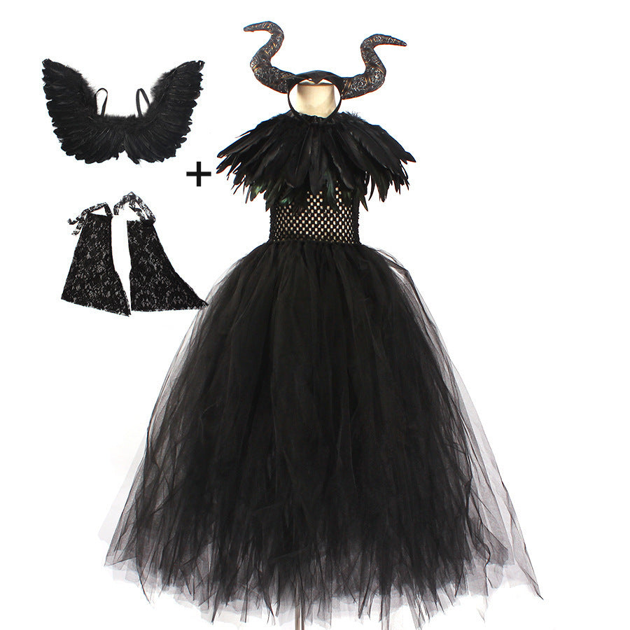 Black Mesh Dress Performance Costume