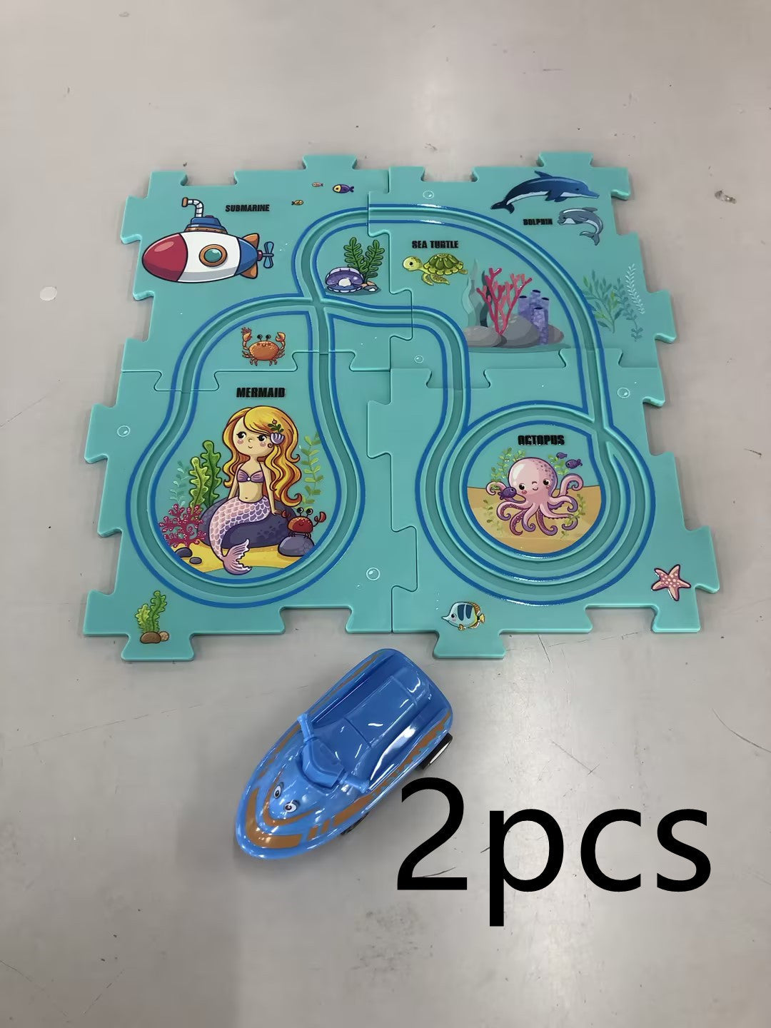 Children Puzzle Electric Car Automatic Rail City Scene Construction Education Toy Gift