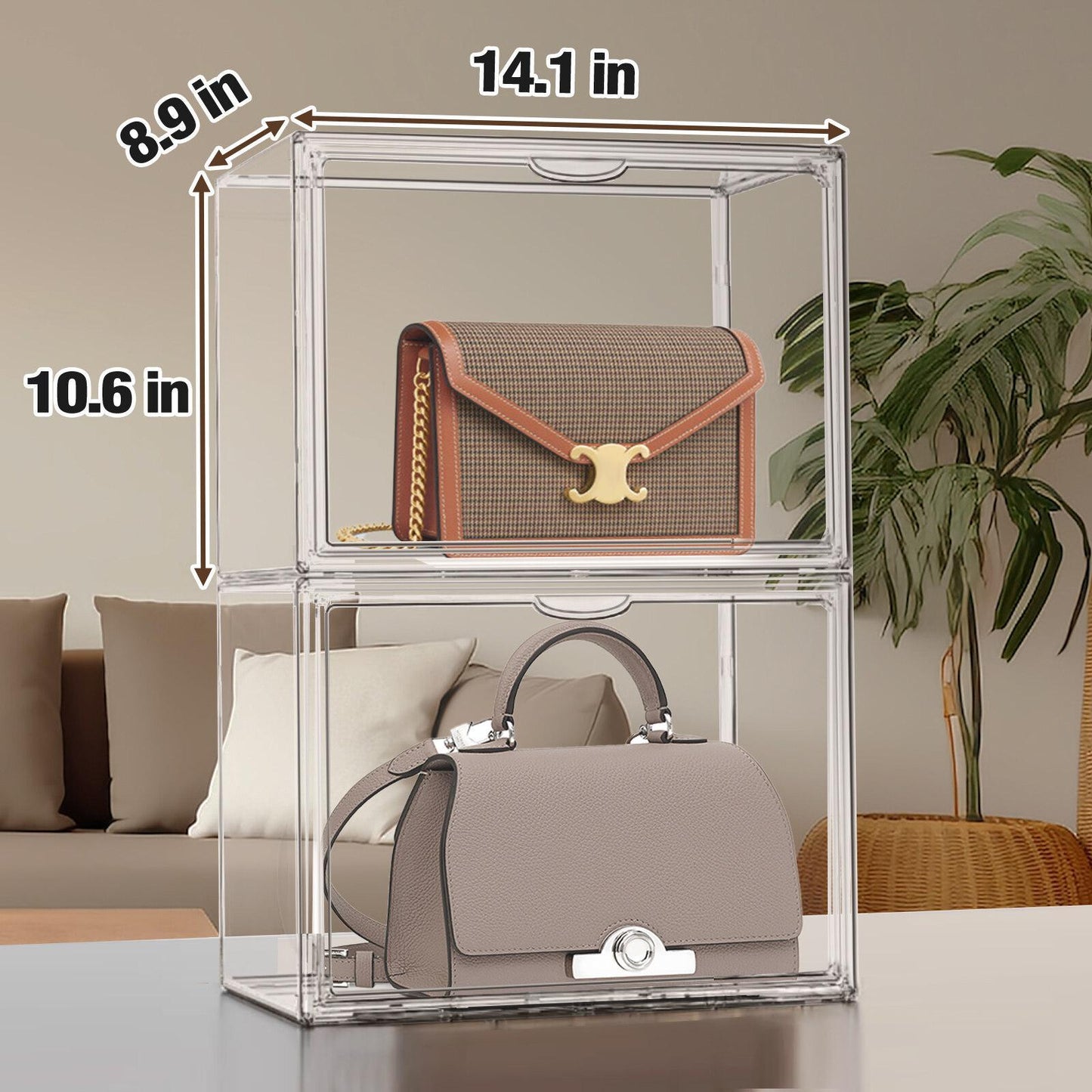 Transparent Stackable Handbag Display