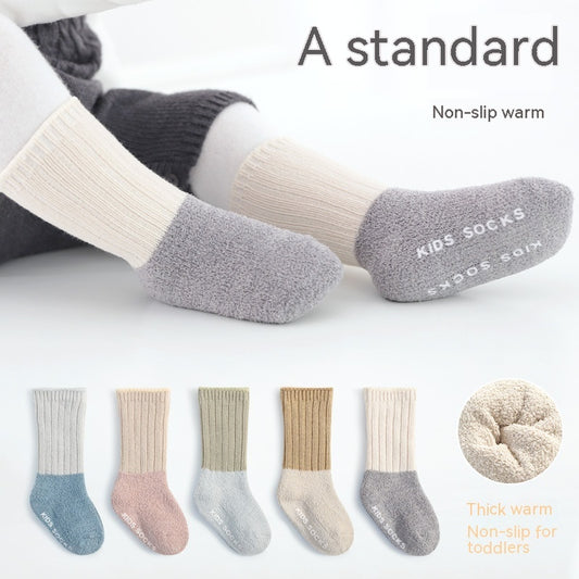 Cotton Thickened Fleece Lined Socks