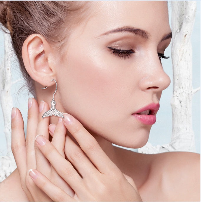 Cute Whale Tail Sterling Silver