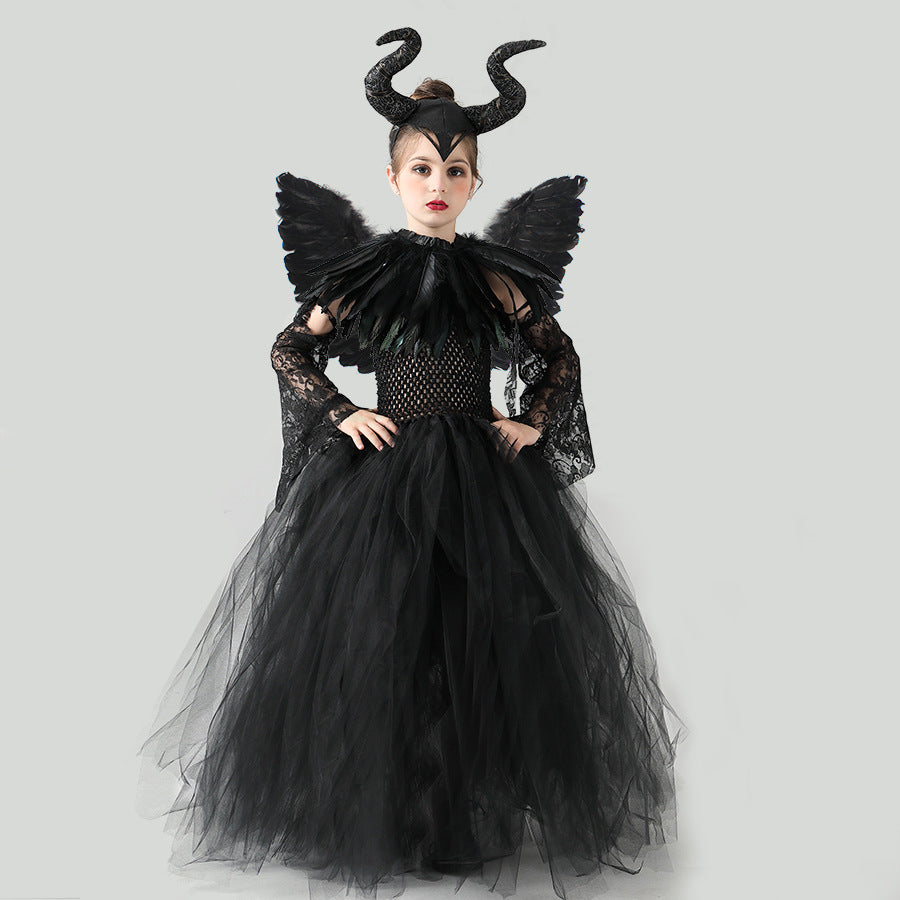 Black Mesh Dress Performance Costume