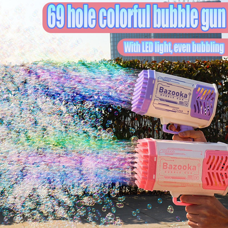 Bubbles Machine Gun Shape Automatic Blower With Light