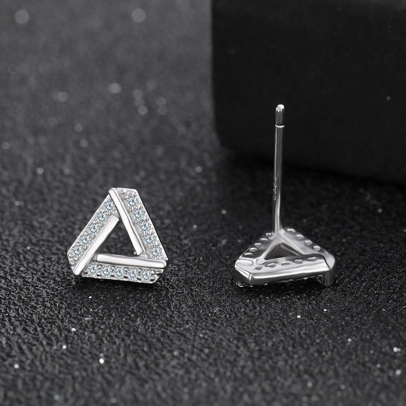 Diamond Triangle Earrings