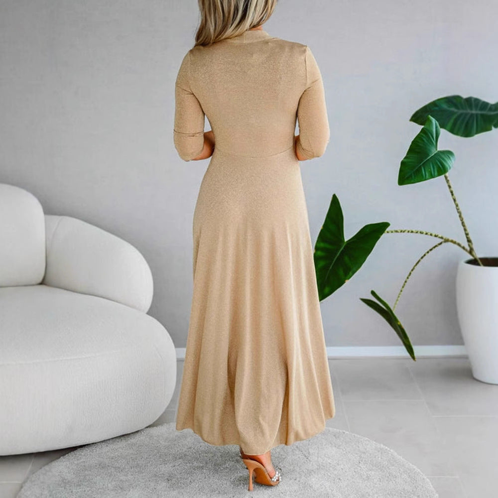 Thin And Glittering Fashionable Swing Skirt