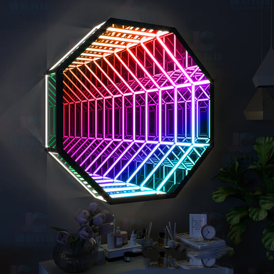 Mirror Colorful Wall Lamp Octagon