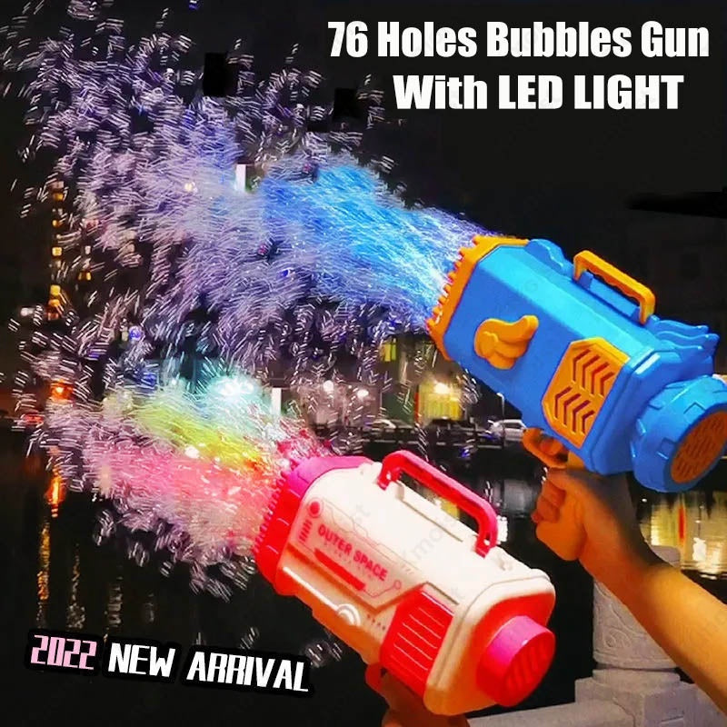 Bubbles Machine Gun Shape Automatic Blower With Light