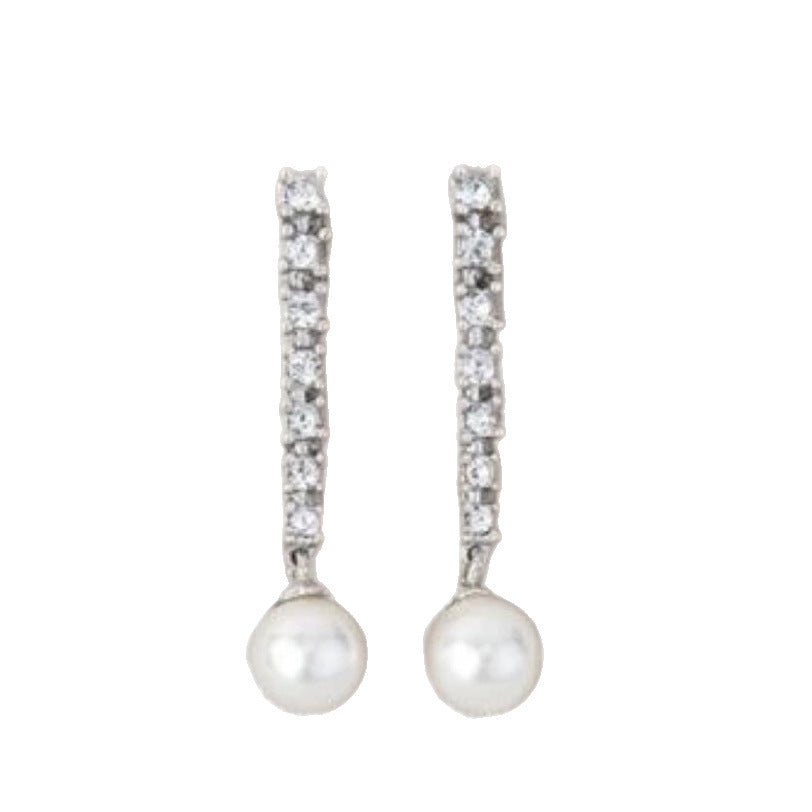 Zircon Pearl Earrings Fashion