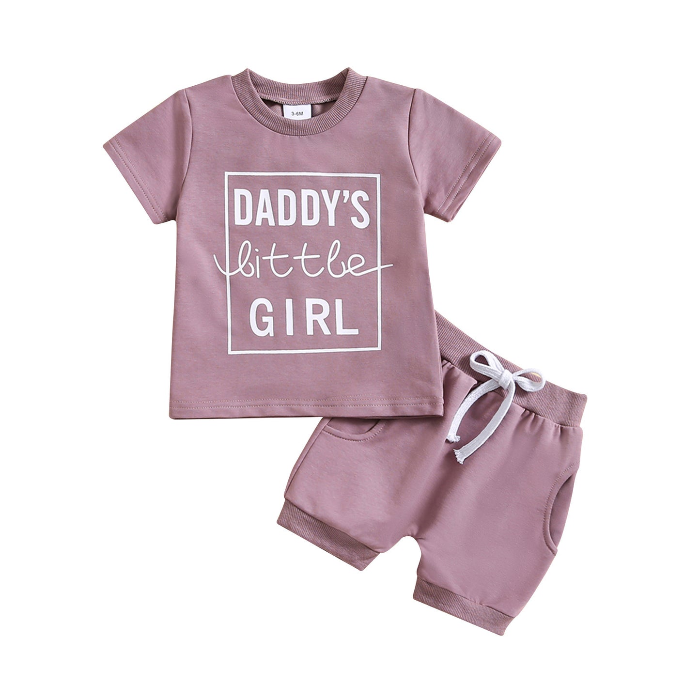 Boys And Girls Letter Printing T-shirt Shorts Set