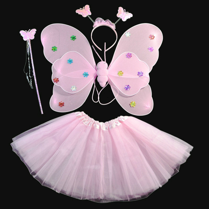 Angel Butterfly Wings Skirt Fairy Stick Suit