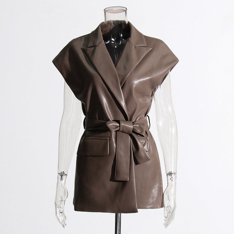 Women's Fashion Retro Leather Vest