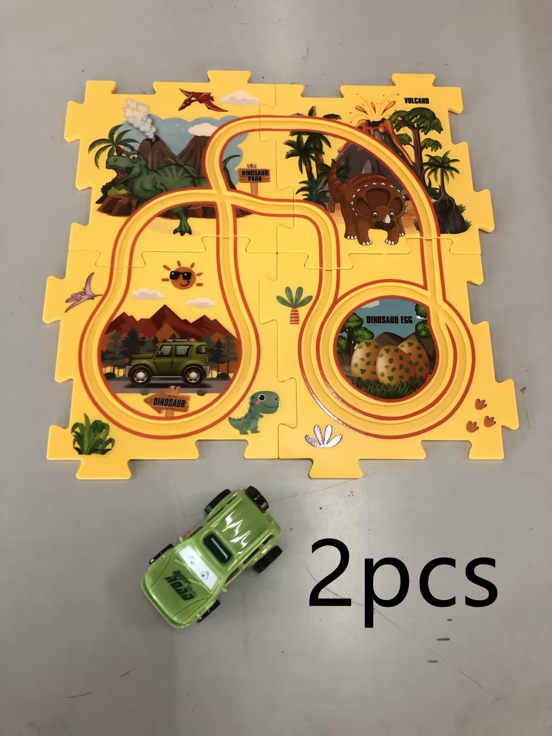 Children Puzzle Electric Car Automatic Rail City Scene Construction Education Toy Gift
