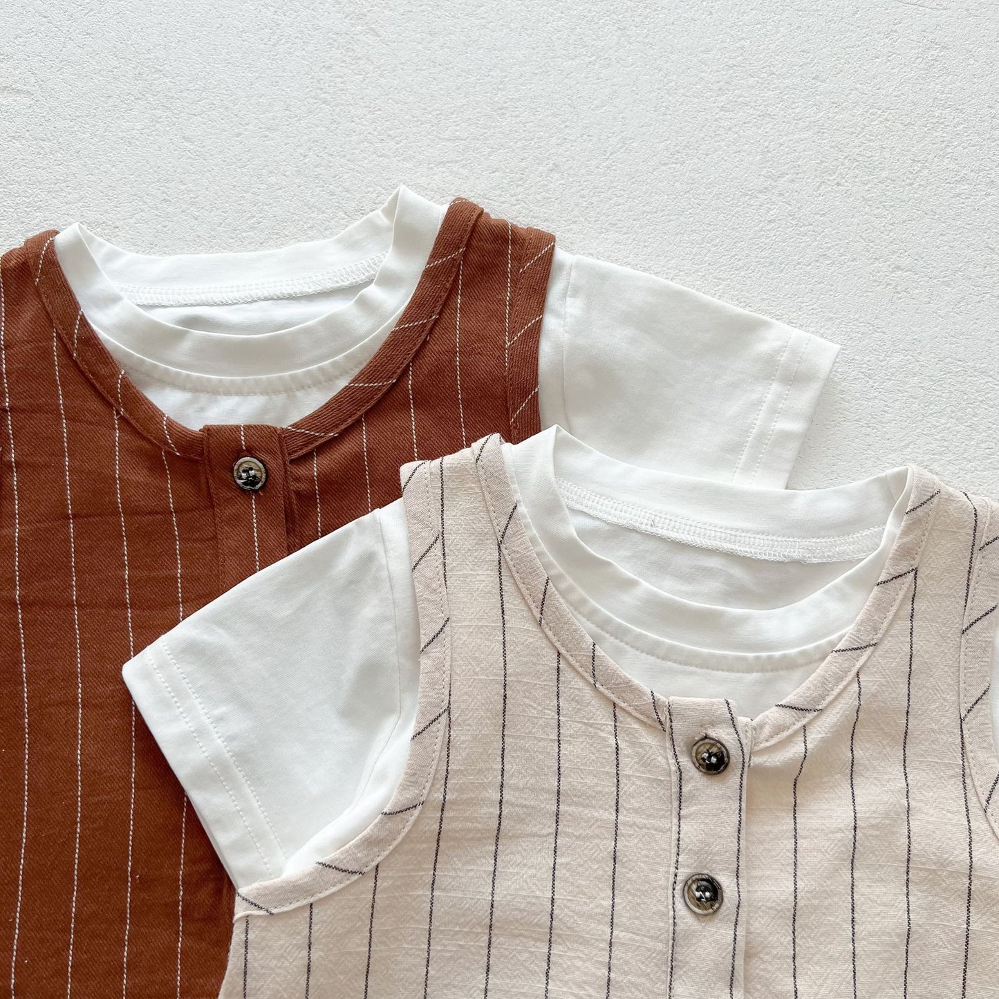 Short Sleeve Jacket Baby Bib Suit