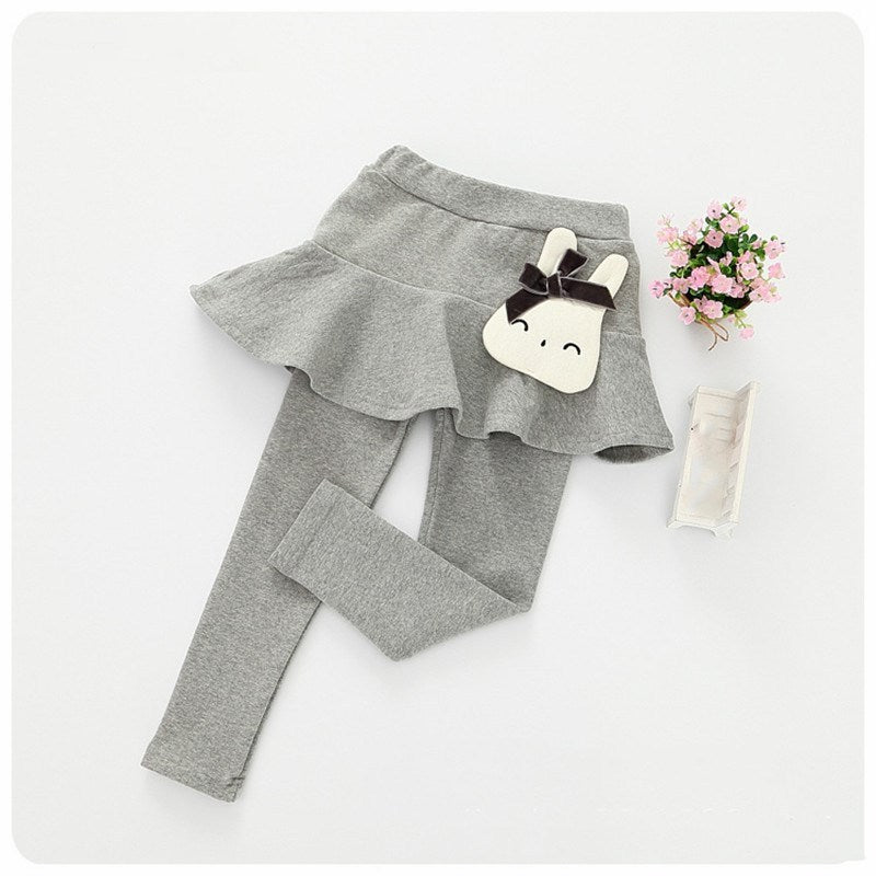 Girls Leggings Cotton Lace Skirt Pants