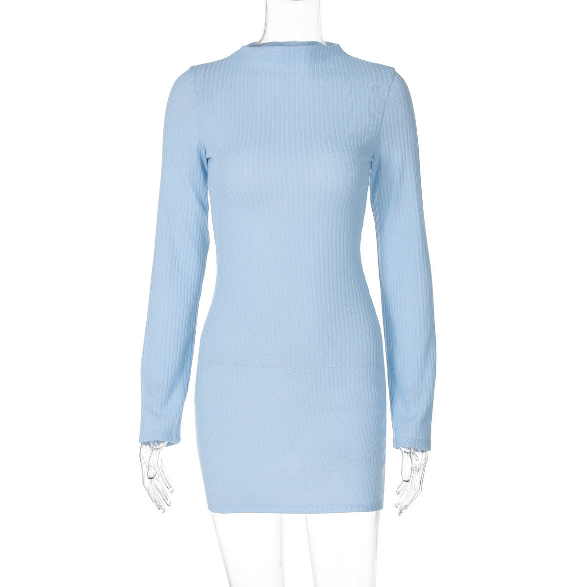 Striped Sheath Long Sleeve Dress