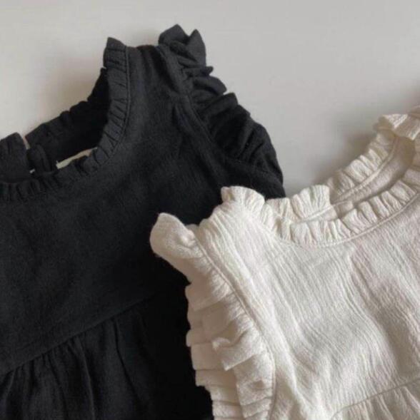 Casual Flounced Sleeve Lace  Cotton And Linen Romper