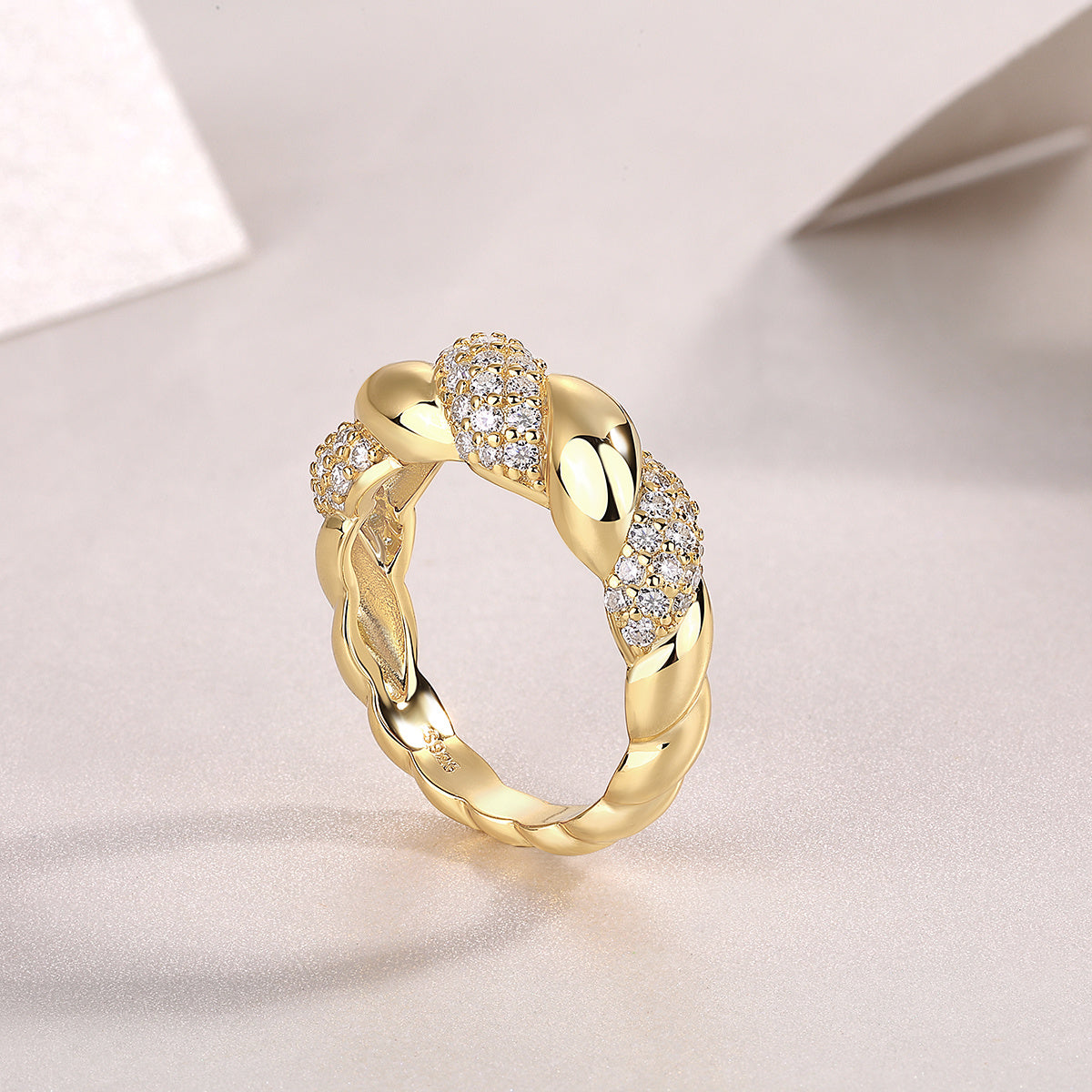 Sterling Silver And Gold-plated Diamond