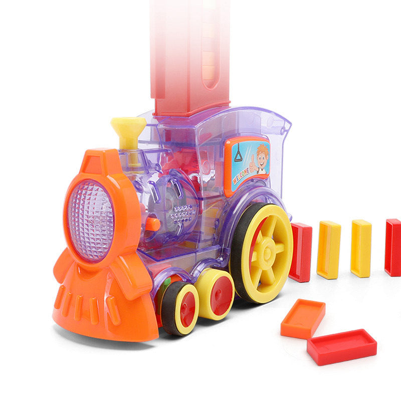 Domino Train Toys Car Puzzle Electric Building Blocks Train Toy