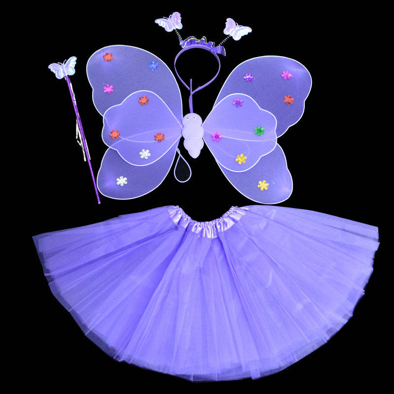 Angel Butterfly Wings Skirt Fairy Stick Suit