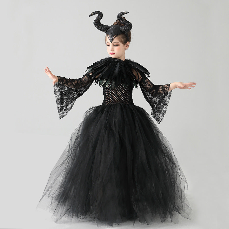 Black Mesh Dress Performance Costume