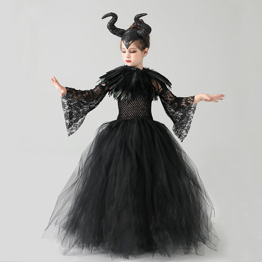 Black Mesh Dress Performance Costume