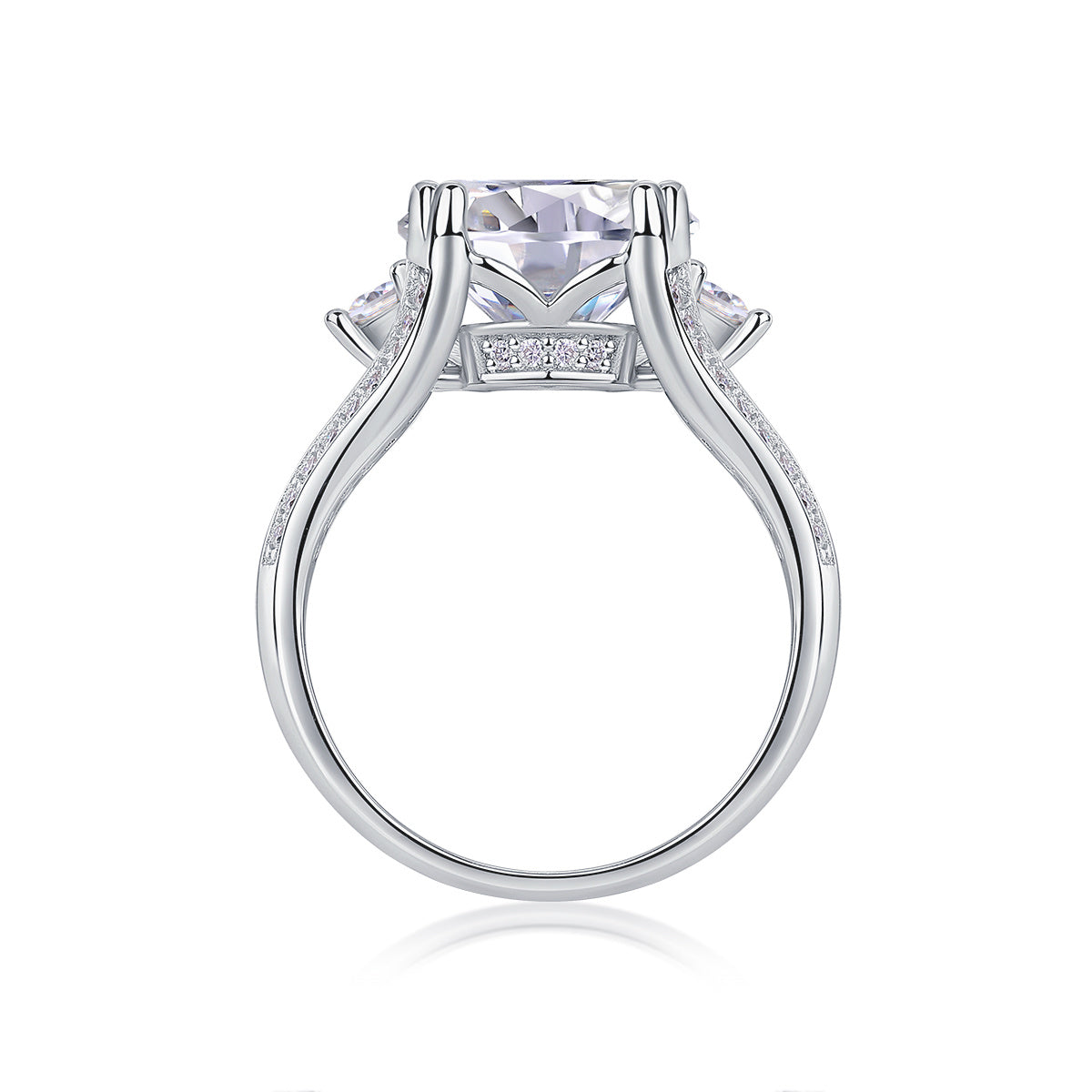 Elegant Radiance Sterling Silver And Platinum-plated Diamond