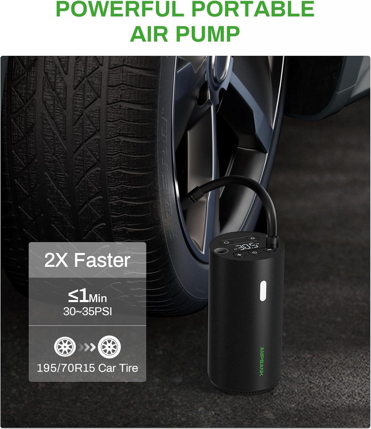 Portable Tire Air Pump LED Screen For Fast Inflation