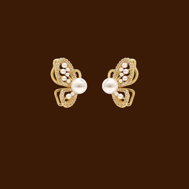 Butterfly Pearl Earrings