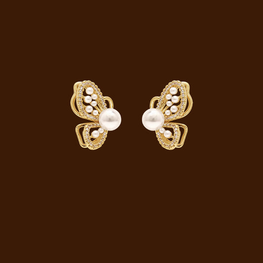 Butterfly Pearl Earrings