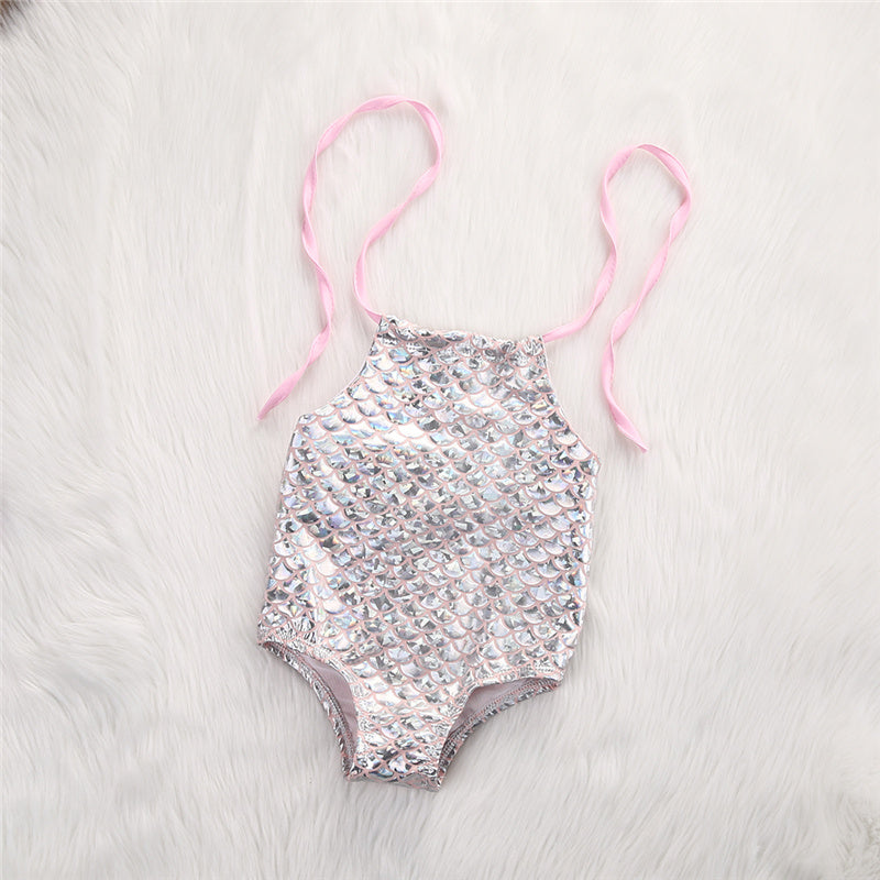 Mermaid One Piece Swimsuit Baby Girl Bikini