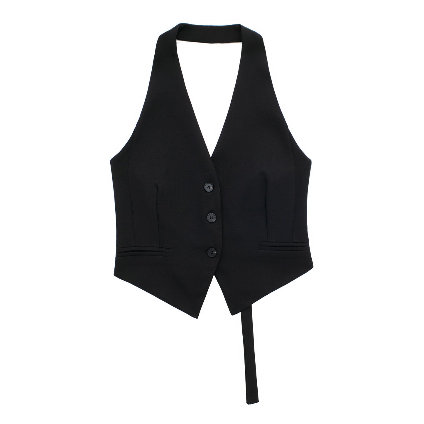 Backless Hanging Collar Vest Jacket
