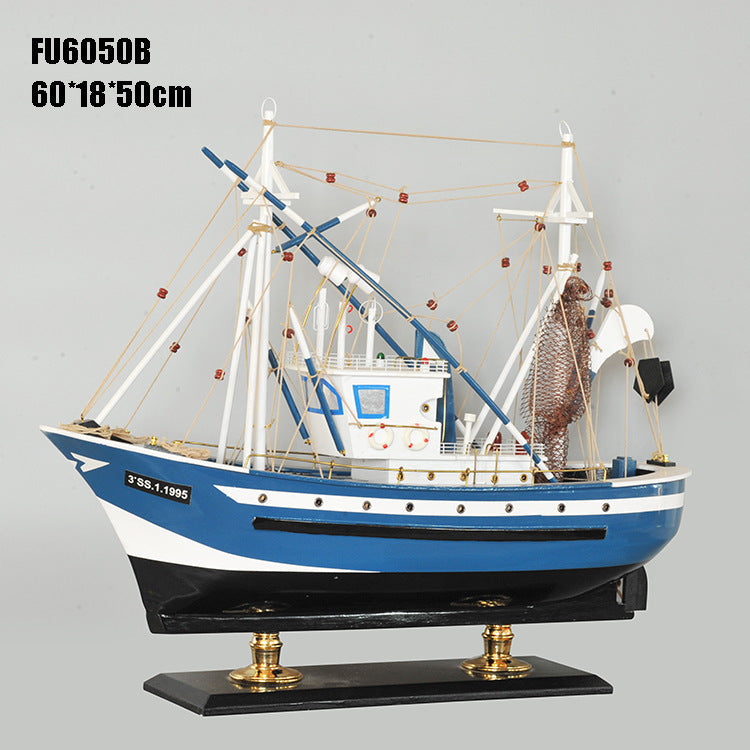 Wooden Home Accessories Fish Boat Crafts
