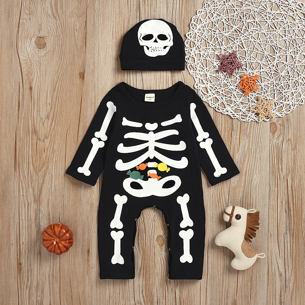 Long sleeve Halloween  one-piece romper