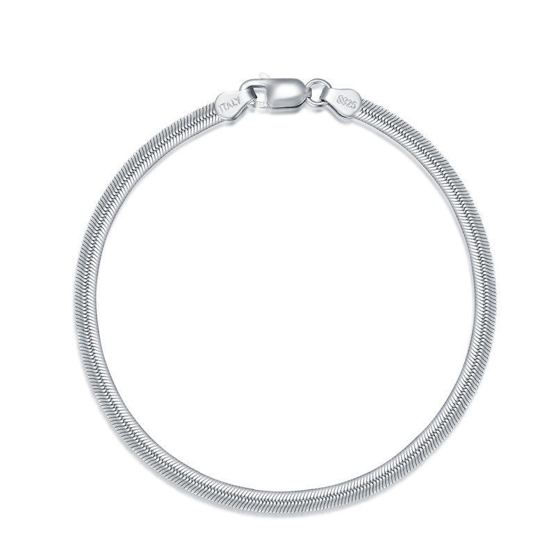Sterling Silver Flexible Link Chain Bracelet