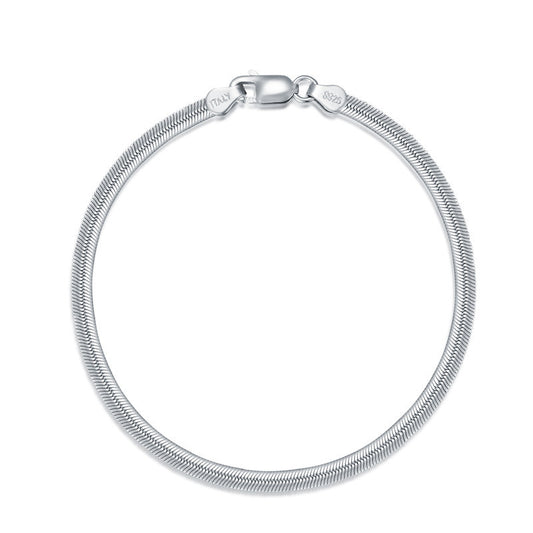 Sterling Silver Flexible Link Chain Bracelet