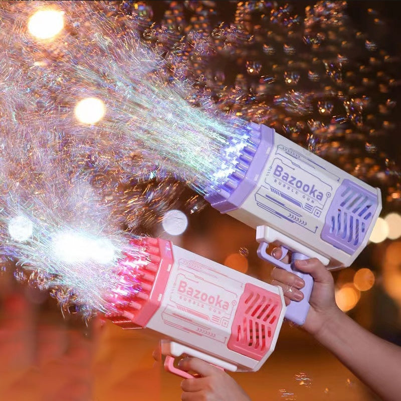 Bubbles Machine Gun Shape Automatic Blower With Light